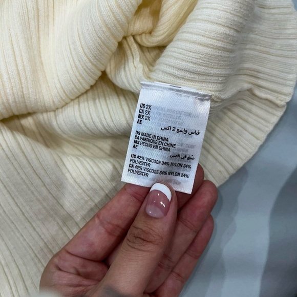 Cream Ribbed Tank Top - Picture 5 of 7